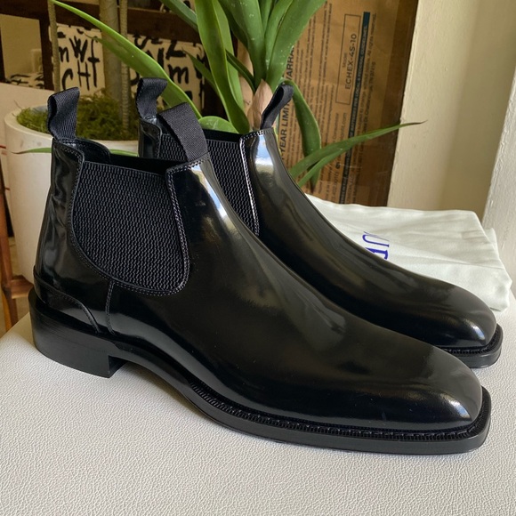BURBERRY Men’s Patent Leather Chelsea Boots Size 11 (Authenticity guaranteed) - Picture 15 of 16